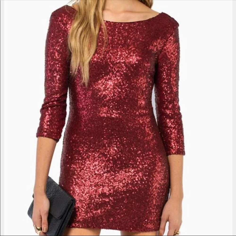 ❌ SOLD Red Sequin dress